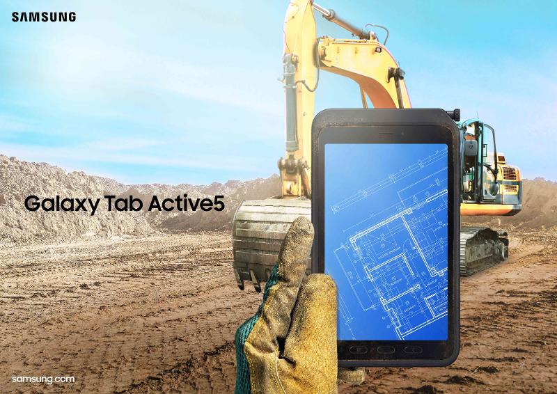 Galaxy Tab Active 6 e a linha robusta da Samsung para empresas Galaxy Tab Active 6 em contexto de tablet robusto da Samsung para campo