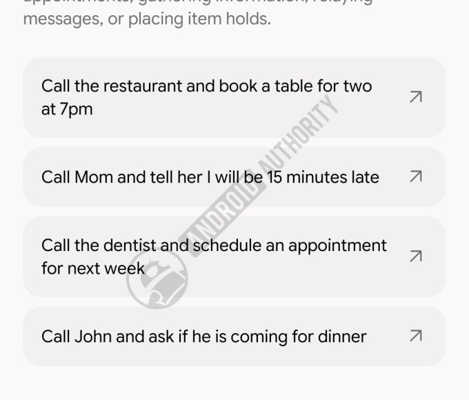 Tela do Gemini liga para contatos pessoais no Android