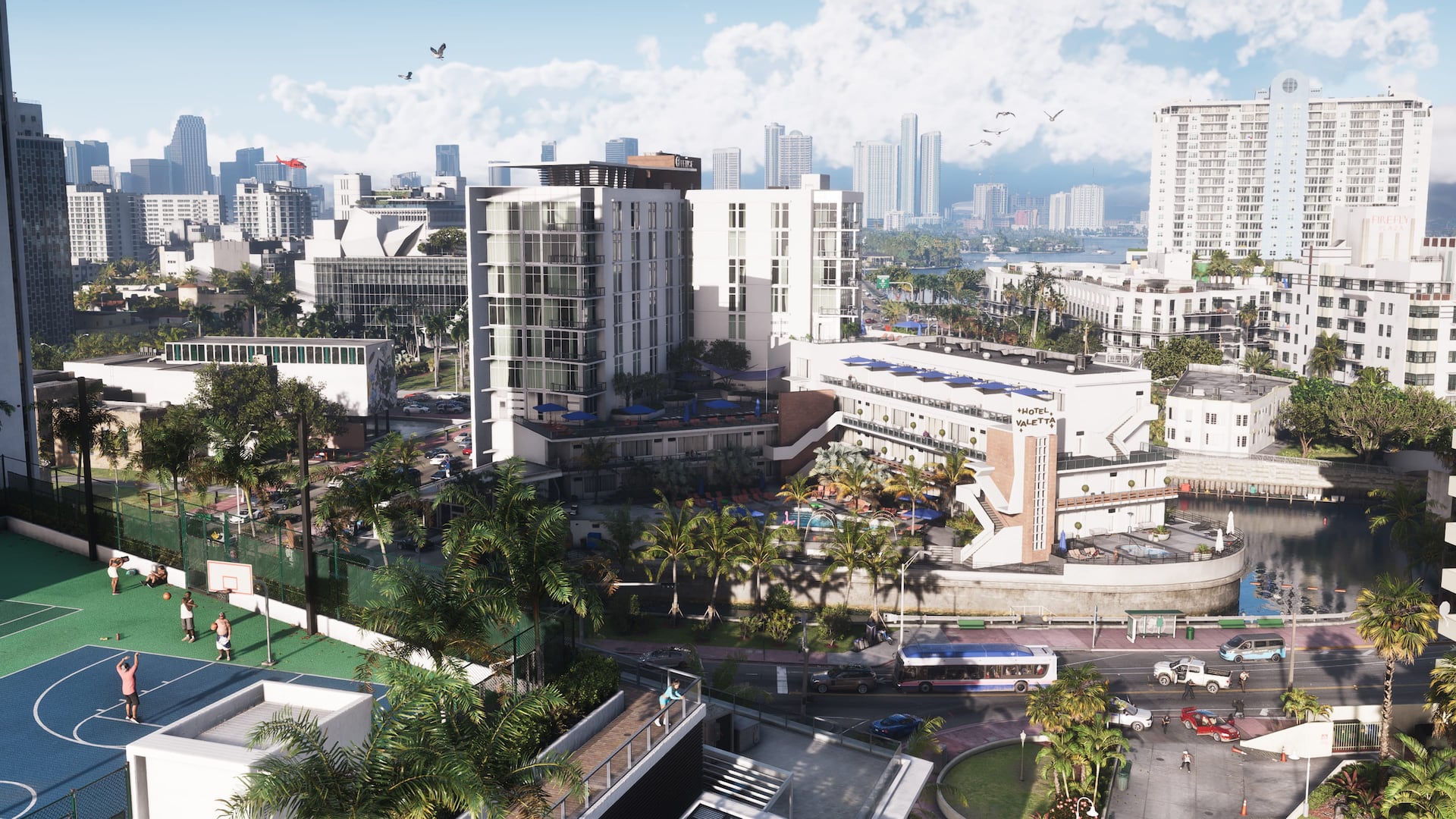 GTA 6 mostra Vice City em imagem oficial 3 Imagem oficial de GTA 6 mostrando Vice City em destaque 3