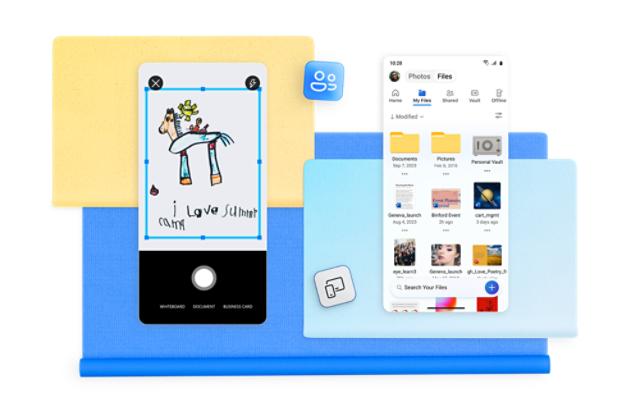 Microsoft 365 OneDrive em celulares com digitalização de documentos