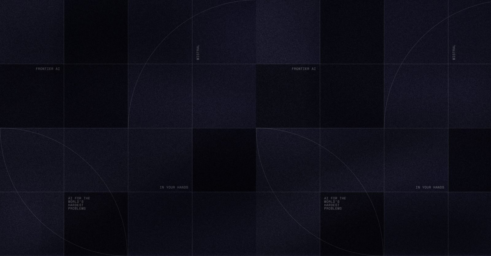 Arte oficial de capa do Mistral Large 4 no anúncio da Mistral AI
