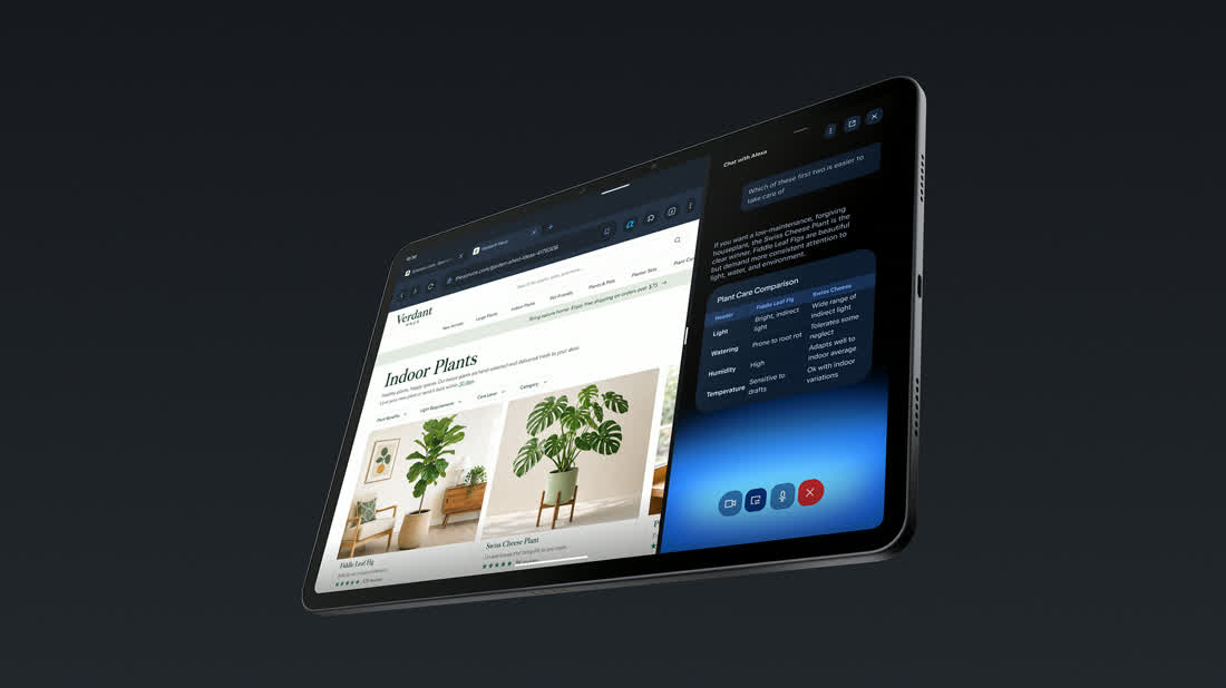 Alexa+ integrada ao Amazon Alexa Tablet Alexa+ em funcionamento no tablet Android com Alexa